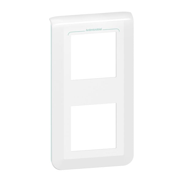 LEGRAND - Mosaic Rahmen 2x2-modulig, vertikal, antibakteriell Farbe: Ultraweiß