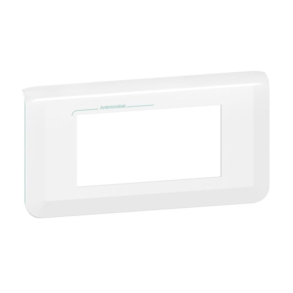 LEGRAND - Mosaic Rahmen 4-modulig, horizontal, antibakteriell Farbe: Ultraweiß