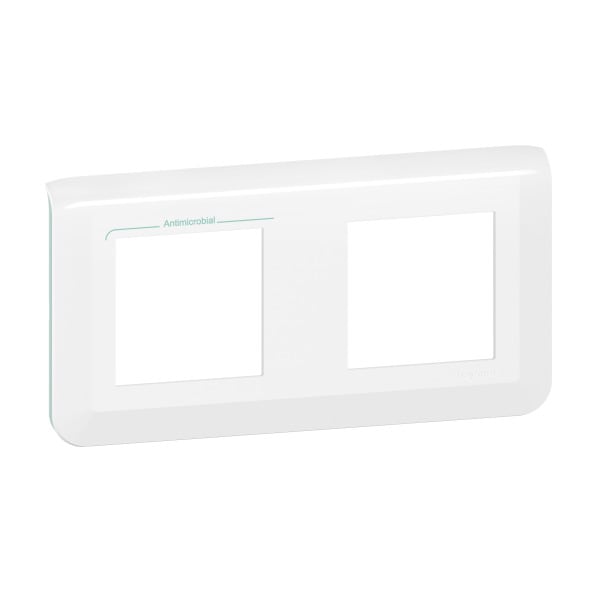 LEGRAND - Mosaic Rahmen 2x2-modulig, horizontal, antibakteriell Farbe: Ultraweiß