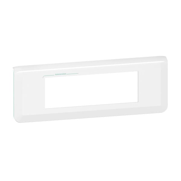 LEGRAND - Mosaic Rahmen 6-modulig, horizontal, antibakteriell Farbe: Ultraweiß