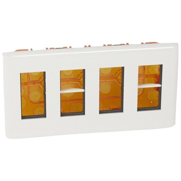 LEGRAND - Mosaic Unterputz-Multibox 4x4-modulig, horizontal Farbe: Ultraweiß