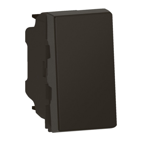 LEGRAND - MSC Wechselschalter 10A, Steckklemmen, 1-modulig, beleuchtbar Farbe: Schwarz