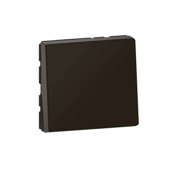 LEGRAND - Mosaic Taster 1x Schließerkontakt 6A 2-mod beleuchtbar mit LED Farbe: Schwarz