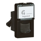LEGRAND - Mosaic Einsatz 1x RJ45, Kat. 6A, STP, 2-modulig, Farbe: Schwarz