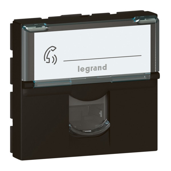 LEGRAND - Mosaic Einsatz 1x RJ45, Kat. 6A, FTP, 2-modulig, Farbe: Schwarz