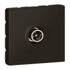 LEGRAND - Mosaic TV/R/SAT Einzeldose 2-modulig für Kabelsignal Farbe: Schwarz