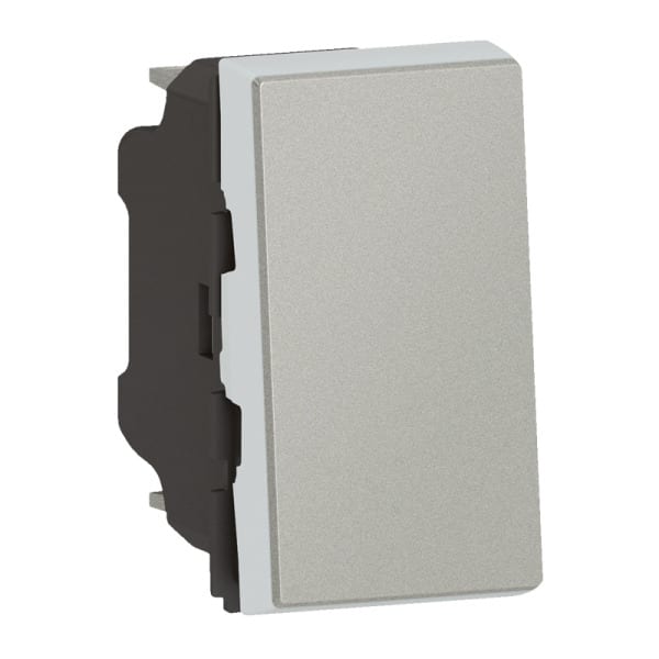 LEGRAND - MSC Wechselschalter 10A, Steckklemmen, 1-modulig, beleuchtbar Farbe: Aluminium