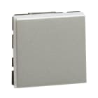 LEGRAND - MSC Wechselschalter 10A, Steckklemmen, 2-modulig, beleuchtbar Farbe: Aluminium