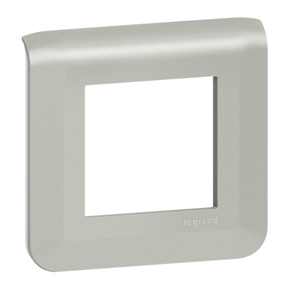LEGRAND - Mosaic Rahmen 2-modulig, horizontal Farbe: Aluminium