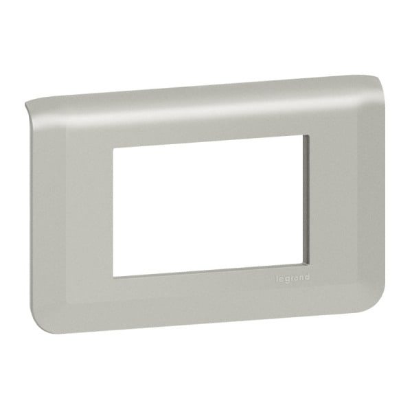 LEGRAND - Mosaic Rahmen 3-modulig, horizontal Farbe: Aluminium