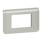 LEGRAND - Mosaic Rahmen 3-modulig, horizontal Farbe: Aluminium