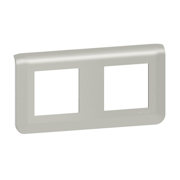 LEGRAND - Mosaic Rahmen 2x2-modulig, horizontal Farbe: Aluminium