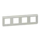 LEGRAND - Mosaic Rahmen 4x2-modulig, horizontal Farbe: Aluminium