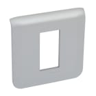 LEGRAND - Mosaic Rahmen 2-modulig für 1-modulig, horizontal Farbe: Aluminium