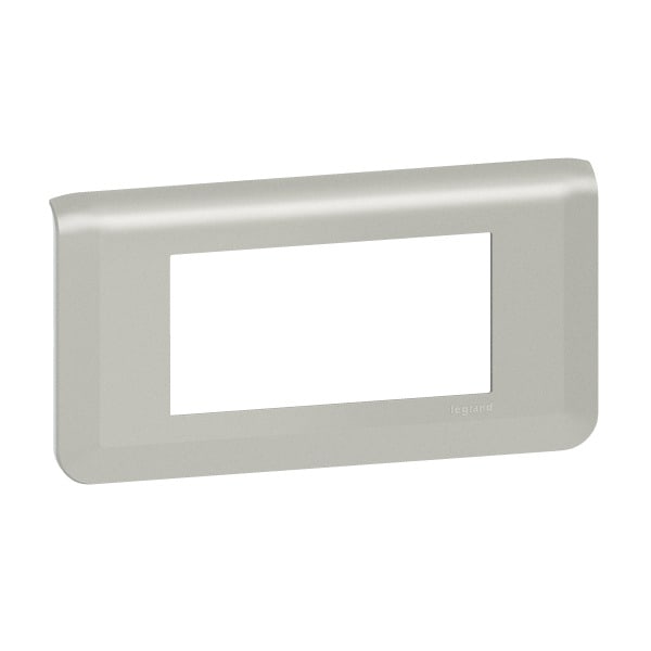 LEGRAND - Mosaic Rahmen 4-modulig, horizontal Farbe: Aluminium