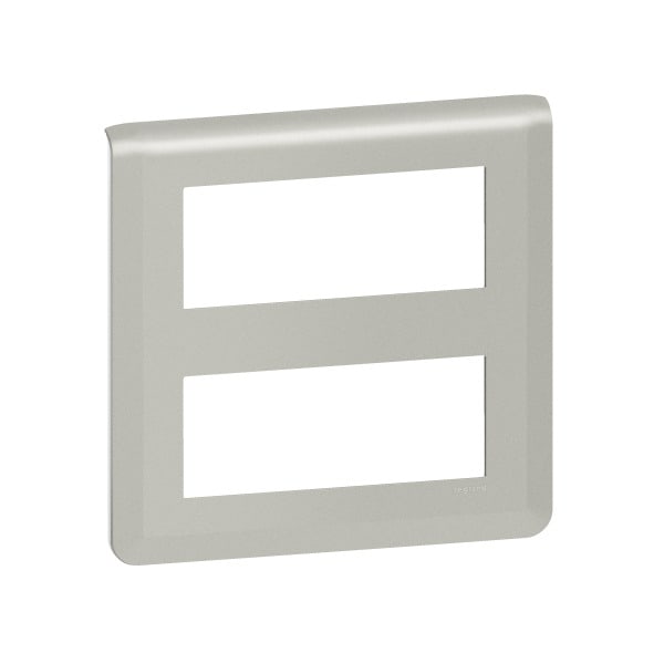 LEGRAND - Mosaic Rahmen 2x5-modulig, horizontal Farbe: Aluminium