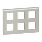 LEGRAND - Mosaic Rahmen 2x3x2-modulig, horizontal Farbe: Aluminium