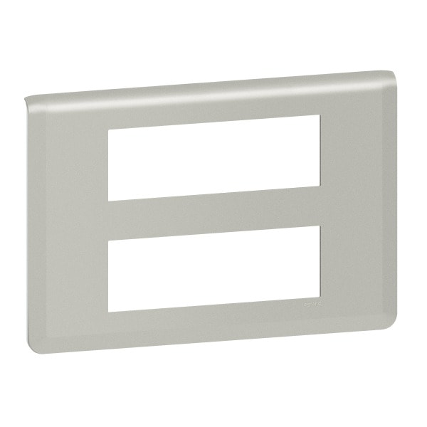 LEGRAND - Mosaic Rahmen 2x6-modulig, horizontal Farbe: Aluminium