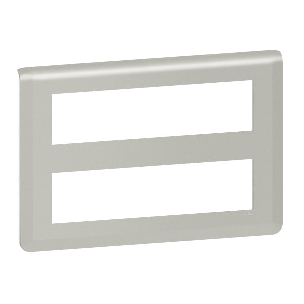 LEGRAND - Mosaic Rahmen 2x8-modulig, horizontal Farbe: Aluminium