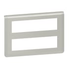 LEGRAND - Mosaic Rahmen 2x8-modulig, horizontal Farbe: Aluminium