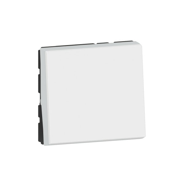 LEGRAND - Mosaic Wechselschalter 10AX, 2-modulig, beleuchtbar mit LED, Farbe: Ultraweiß