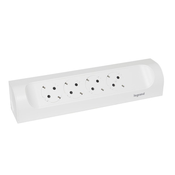 LEGRAND - Ecksteckdosenleiste 4x Steckdose, ohne Kabel  Farbe: Ultraweiß