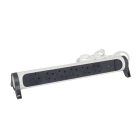 LEGRAND - Drehbare Steckdosenleiste 6x Steckdose, SPD, 1,5m Kabel Farbe: Ultraweiß/Schwarz