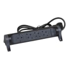 LEGRAND - Drehbare Steckdosenleiste 4x Steckdose, 1,5m Kabel Farbe: Schwarz