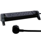 LEGRAND - Drehbare Steckdosenleiste 4x Steckdose, 3m Kabel Farbe: Schwarz