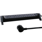 LEGRAND - Drehbare Steckdosenleiste 6x Steckdose, 3m Kabel Farbe: Schwarz