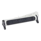 LEGRAND - Drehbare Steckdosenleiste 5x Steckdose, 5m Kabel Farbe: Ultraweiß/Schwarz