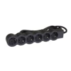 LEGRAND - Flache Steckdosenleiste 6x Steckdose, 3 Meter Kabel Farbe: Schwarz