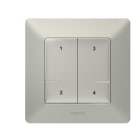 LEGRAND - Valena Life with Netatmo Szenentaster 4-fach, Farbe: Aluminium