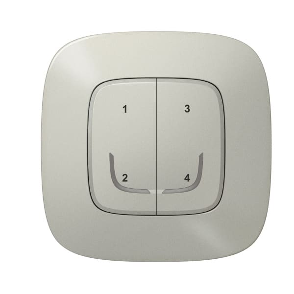 LEGRAND - Valena Allure with Netatmo Szenentaster 4-fach, Farbe: Aluminium