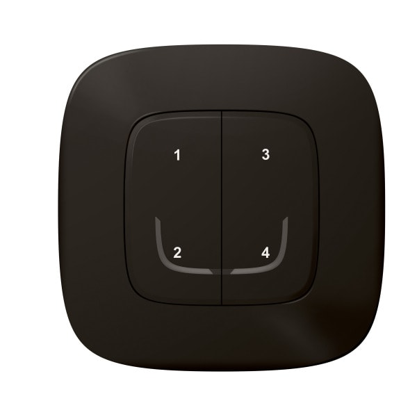 LEGRAND - Valena Allure with Netatmo Szenentaster 4-fach, Farbe: Schwarz