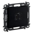 LEGRAND - Valena Life 2xUSB Typ C 2-modulig 3A Farbe: Schwarz