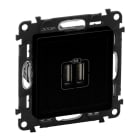 LEGRAND - Valena Life 2xUSB Typ A Ladedose 2400mA Farbe: Schwarz