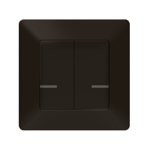 LEGRAND - Valena Life with Netatmo Wandsender 2-Fach, Farbe: Schwarz