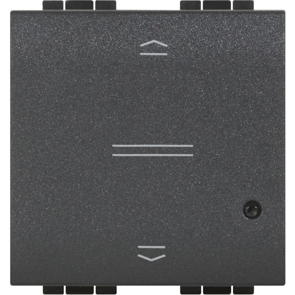 BTICINO - Rollladenschalter 2-modulig für LivingLight with Netatmo, Farbe: Anthrazit