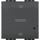 BTICINO - Rollladenschalter 2-modulig für LivingLight with Netatmo, Farbe: Anthrazit