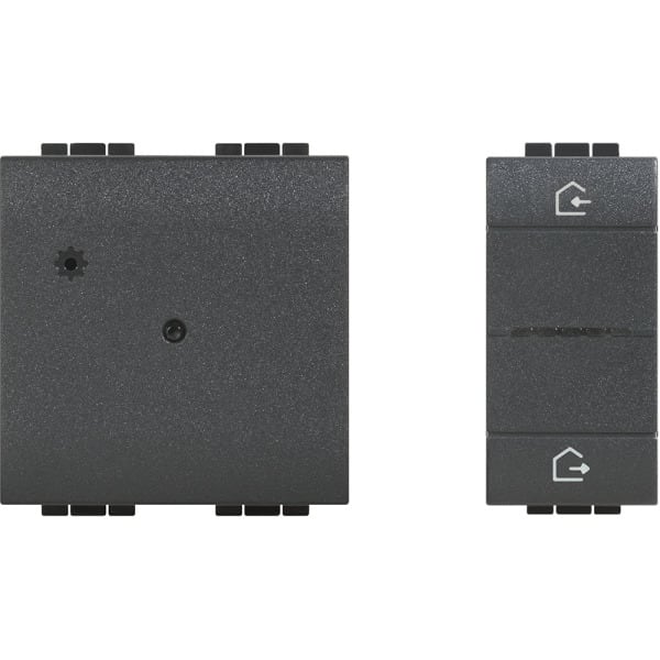 BTICINO - Gateway + 1-moduliger Masterswitch LivingLight with Netatmo, Farbe: Anthrazit