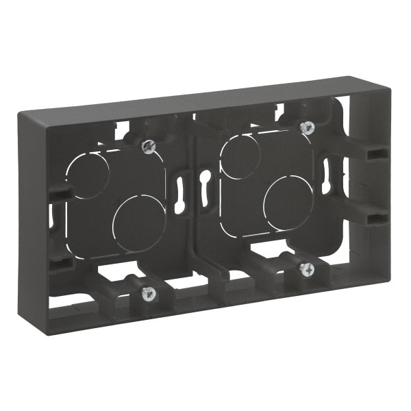 LEGRAND - Niloe Step Aufputzgehäuse 2-fach Farbe: Schwarz