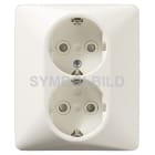 BTICINO - Living Light Kombi-Steckdose Schuko/Italien, 2-modulig, Farbe: Weiss