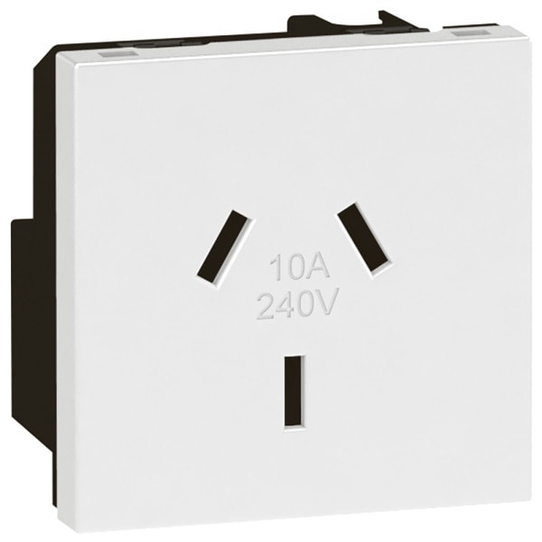 LEGRAND - Mosaic Steckdose australischer Standard SK 10A 2-modulig 10 A Farbe: Ultraweiß