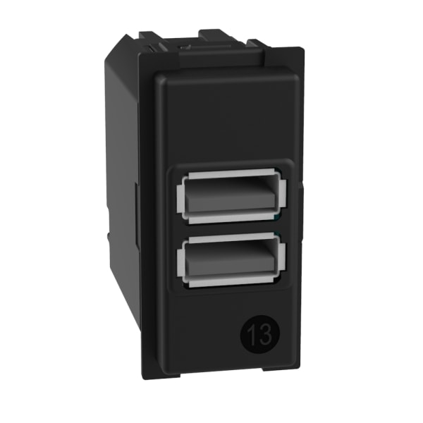 BTICINO - LivingNow USB-Ladesteckdose 1-modulig mit 2x USB-A