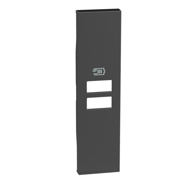 BTICINO - LivingNow Abdeckung 1-modulig für USB-Ladesteckdose, 2 USB-Buchsen, Farbe Black