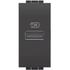 BTICINO - LivingLight USB-Ladesteckdose 1-modulig mit 1x USB-A in der Farbe anthrazit