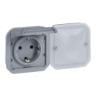 LEGRAND - Plexo New with Netatmo Einsatz Schutzkontakt-Steckdose, IP44, Farbe: Grau