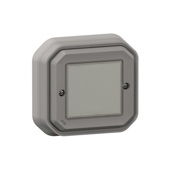 LEGRAND - Plexo New with Netatmo Wandsender Licht 1-fach, IP 55, Farbe: Grau