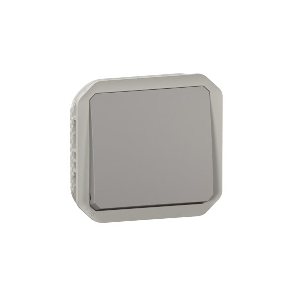 LEGRAND - Plexo New Einsatz Taster 10 A, Steckklemmen (SL), IP55, IK08, in der Farbe: Grau